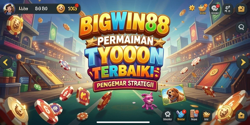 Gameplay Tycoon seru dengan strategi manajemen bisnis.