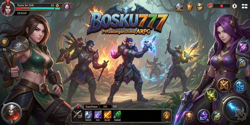 Gameplay mendebarkan di dunia fantasi ARPG.