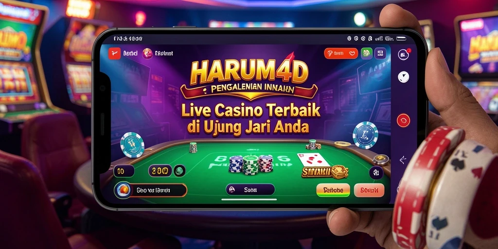 Tampilan gameplay HARUM4D yang menarik dengan dealer langsung.