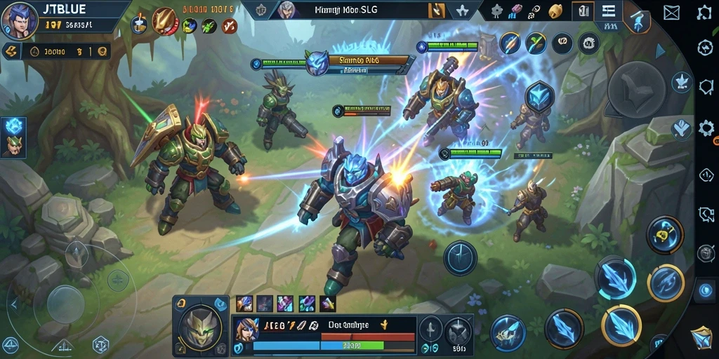 Screenshot JTBLUE menampilkan aksi seru dalam permainan strategi.