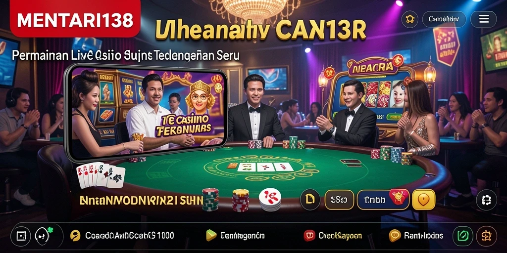 Tampilan gameplay Live Casino yang mendebarkan di MENTARI138.