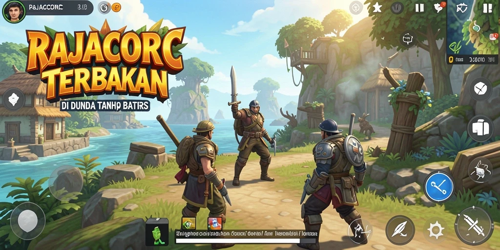 Tampilan gameplay RAJACORC yang memukau dan menarik.