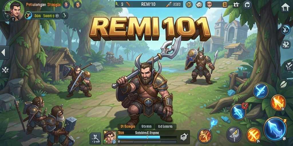 Tampilan gameplay REMI101 yang penuh aksi dan strategi.
