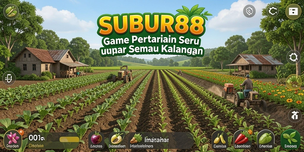 Tampilan menarik gameplay SUBUR88 dengan ladang subur.