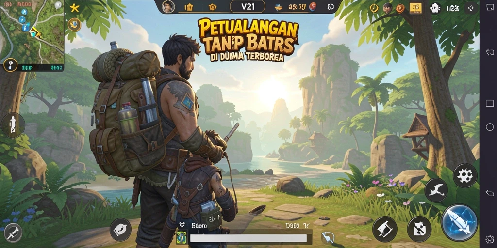 Gameplay V21 yang menakjubkan di dunia terbuka.